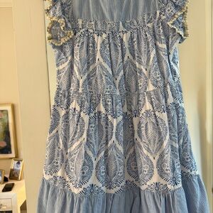 Blue and White Dress